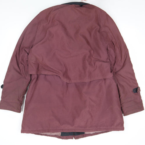 Classic Line Women's Brown Mid-Length Coat Size 16 Lined Buttons