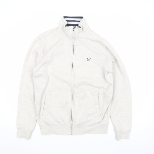 Crew Clothing Company Men's Beige Full Zip Sweatshirt Size S