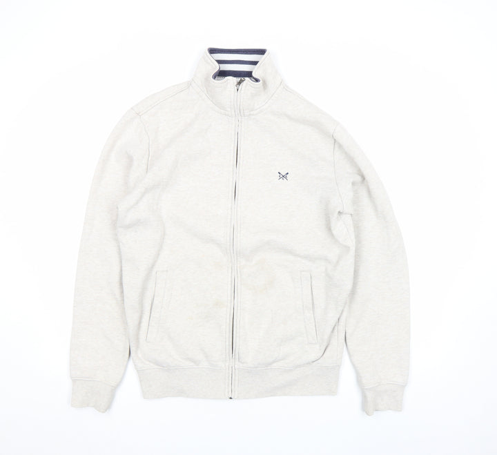 Crew Clothing Company Men's Beige Full Zip Sweatshirt Size S