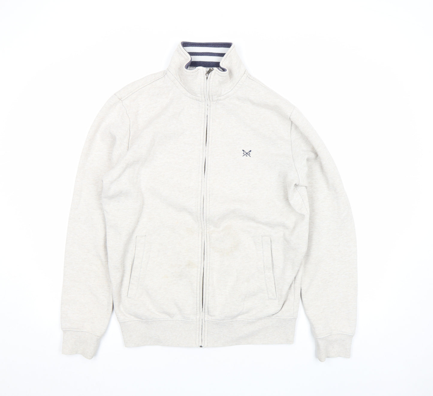 Crew Clothing Company Men's Beige Full Zip Sweatshirt Size S