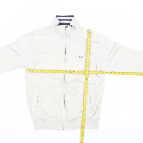Crew Clothing Company Men's Beige Full Zip Sweatshirt Size S