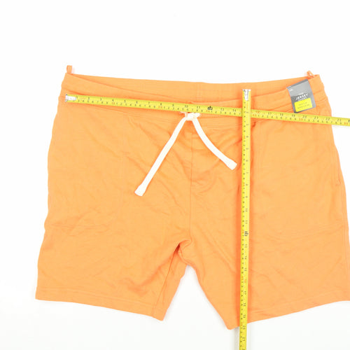 Marks and Spencer Men's Orange 3XL Jersey Sweat Shorts with Drawstring