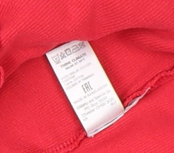Marks and Spencer Women’s Red Mock Neck Long Sleeve Cotton Top L