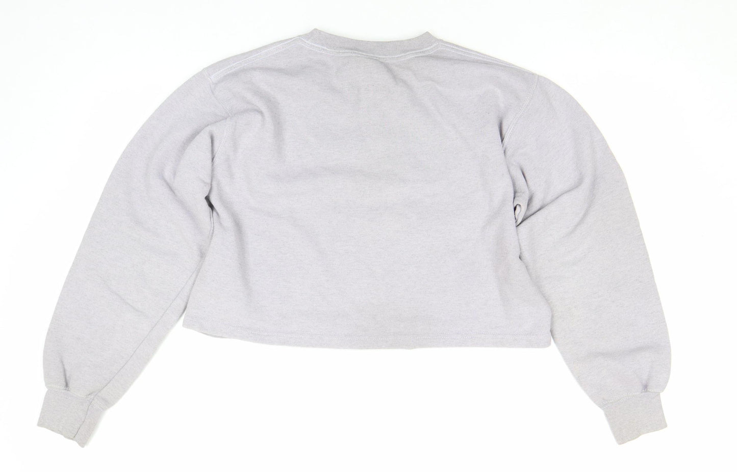 Tots Teams Women Grey Crop Pullover Sweatshirt Size M