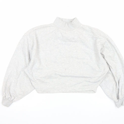 Jack Wills Women’s Grey Size 8 Pullover Sweatshirt with Mock Neck