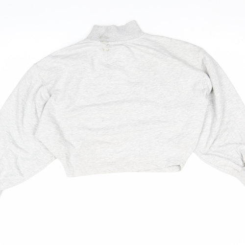 Jack Wills Women’s Grey Size 8 Pullover Sweatshirt with Mock Neck