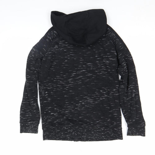 F&F Boys Black Full Zip Hoodie 12-13 Years Gamer Print Cotton Blend