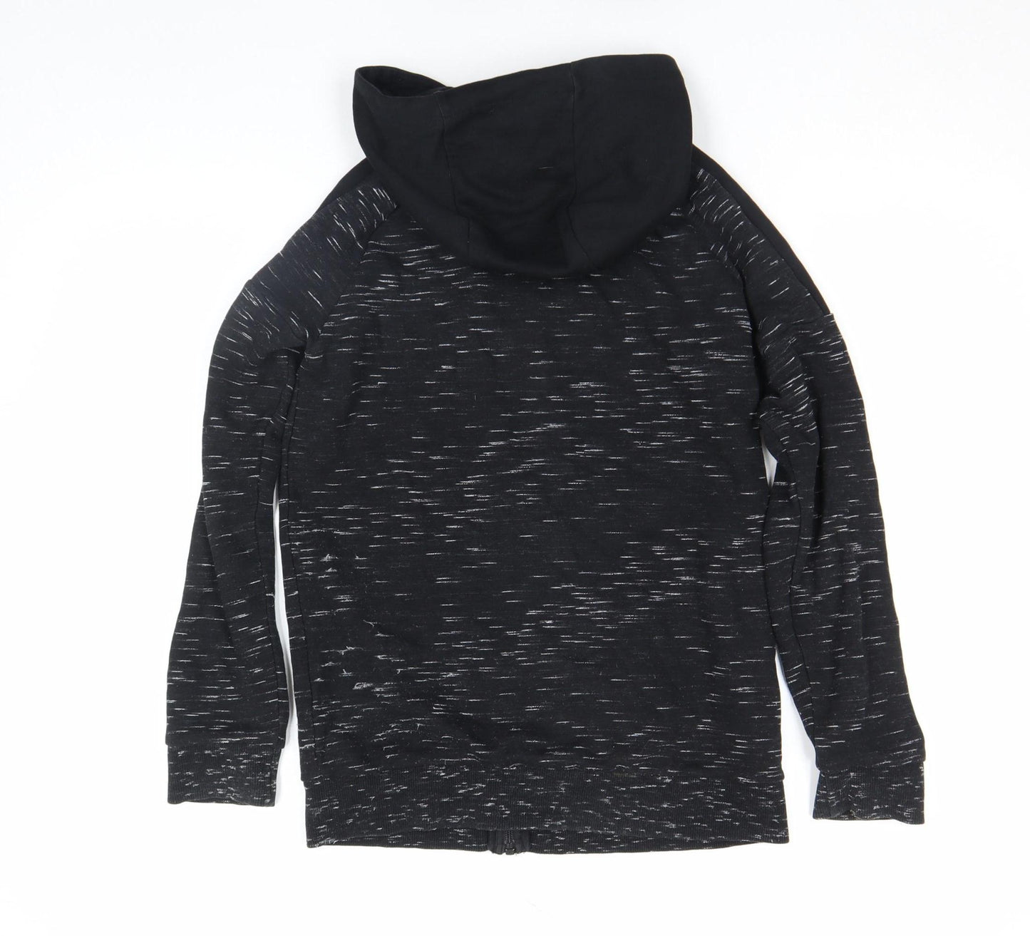 F&F Boys Black Full Zip Hoodie 12-13 Years Gamer Print Cotton Blend