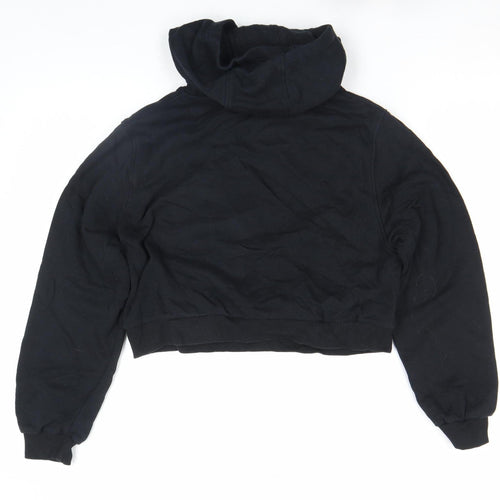 Nike Girls Black XL Pullover Fleece Hoodie with Logo Print