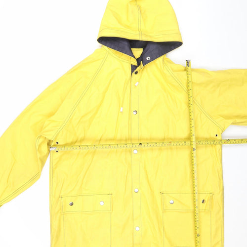 BCC Clothing Company Women's Yellow Hooded Waterproof Rain Coat Jacket L