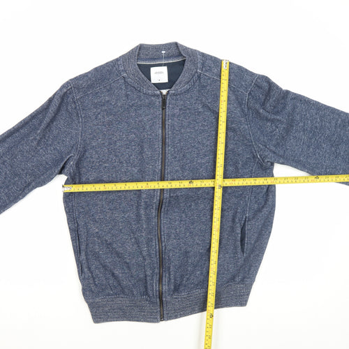 Burton Menswear London Men's Blue Bomber Jacket M Regular Cotton Blend