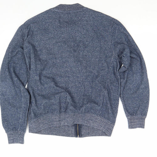 Burton Menswear London Men's Blue Bomber Jacket M Regular Cotton Blend