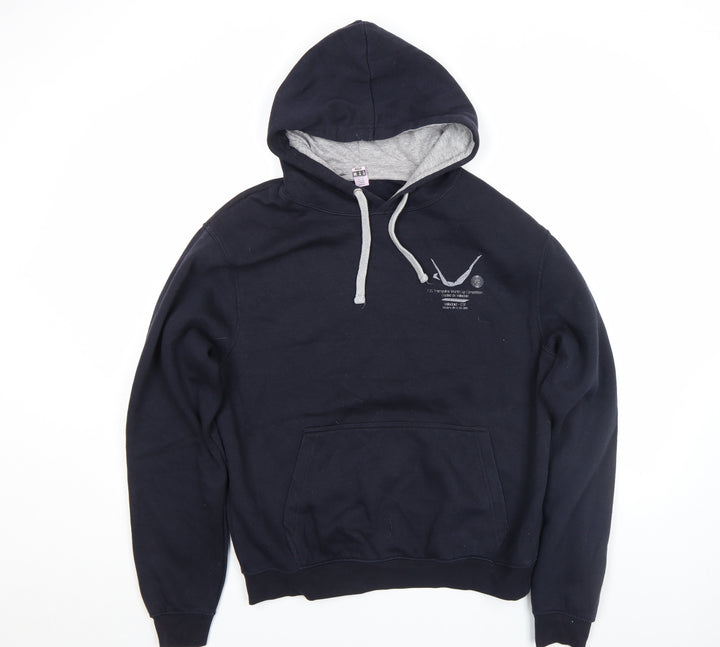 Roly Men’s Blue Pullover Hoodie M Regular Fit Graphic Print