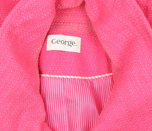 George Women’s Pink Wool Blend Pea Coat Size 12 Double-Breasted