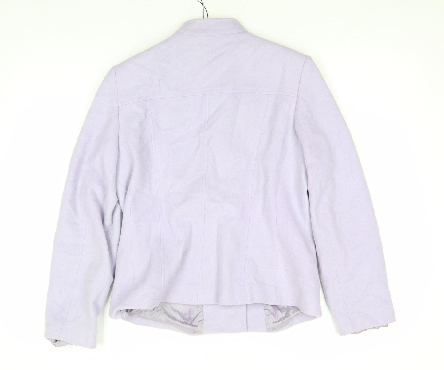 Viyella Women Purple Wool Cashmere Blend Button Jacket Size 10
