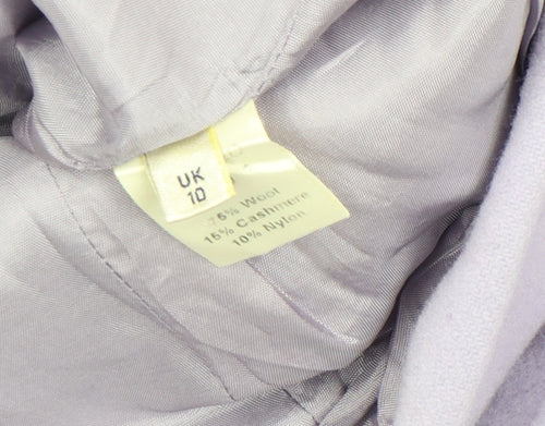 Viyella Women Purple Wool Cashmere Blend Button Jacket Size 10