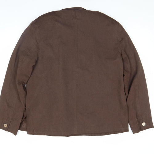 Excursion Women Brown Silk Pea Coat Jacket Size 12