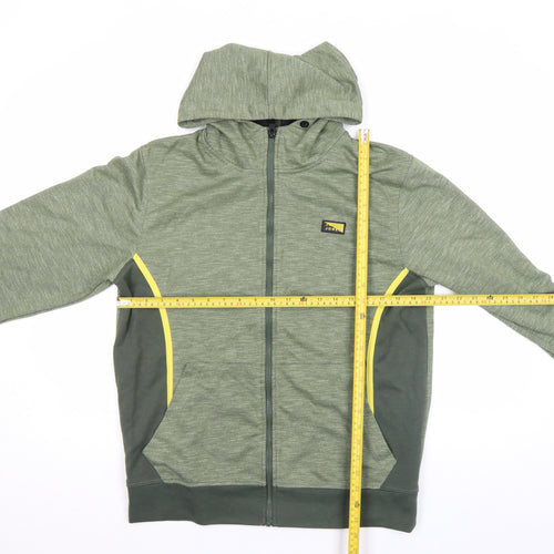 Jack & Jones Mens Green L Track Jacket Hooded Full Zip Activewear