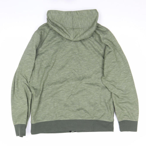 Jack & Jones Mens Green L Track Jacket Hooded Full Zip Activewear