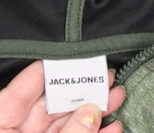 Jack & Jones Mens Green L Track Jacket Hooded Full Zip Activewear