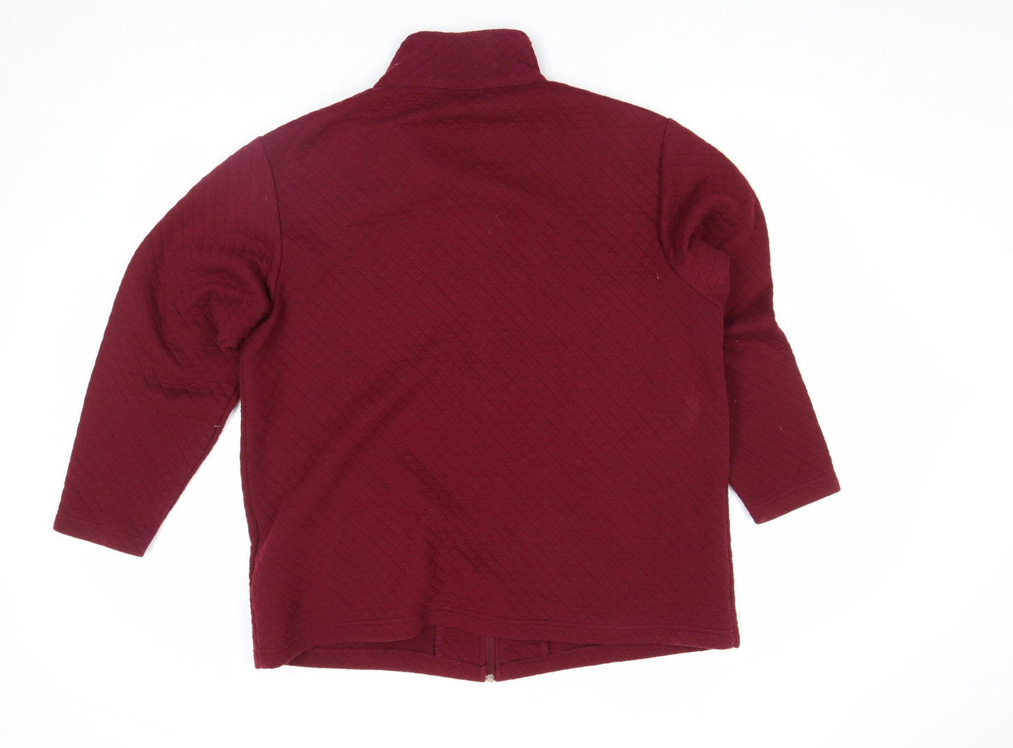 Bonmarché Women's Red Quilted Full Zip Jacket Size M
