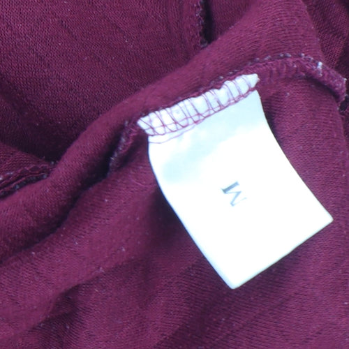 Bonmarché Women's Red Quilted Full Zip Jacket Size M