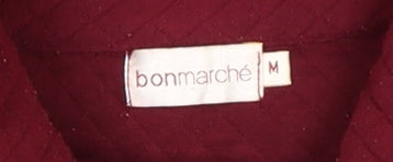 Bonmarché Women's Red Quilted Full Zip Jacket Size M