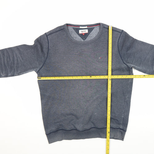 Hilfiger Denim Men's Blue L Crew Neck Sweatshirt Classic Pullover