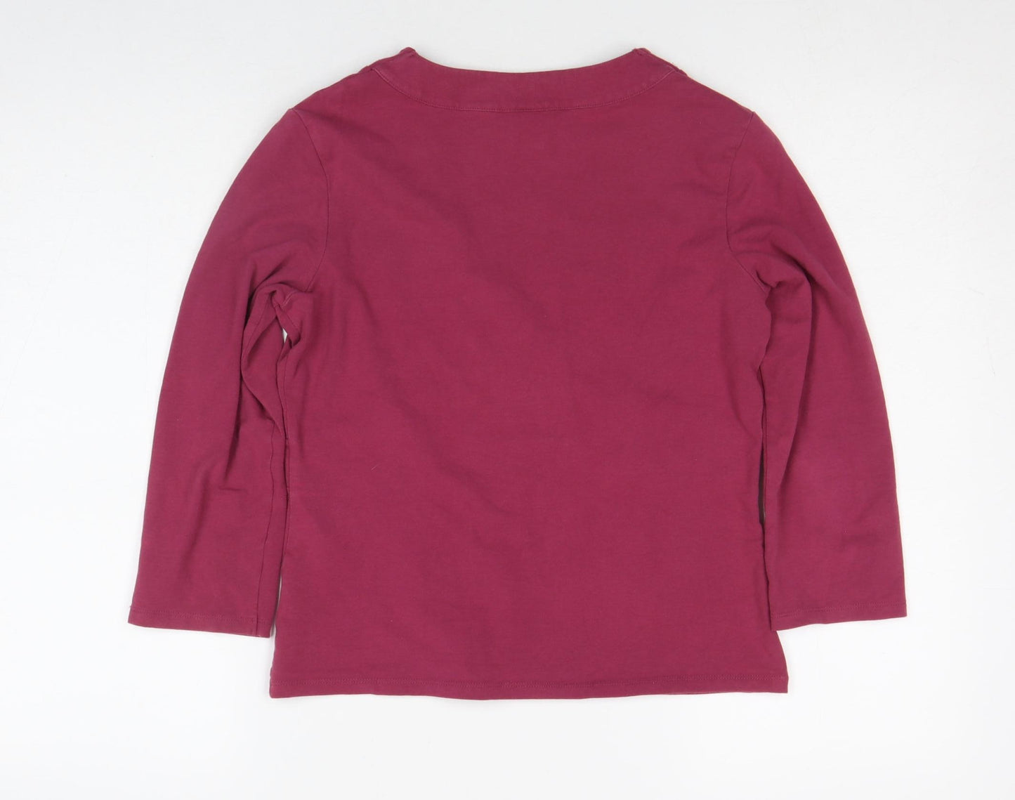 Next Womens Red Embroidered V-Neck Long Sleeve Tunic Top Size 14