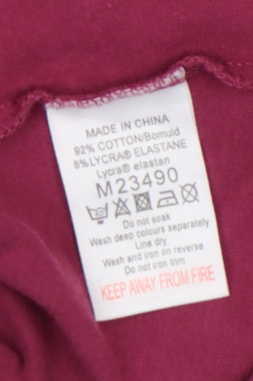 Next Womens Red Embroidered V-Neck Long Sleeve Tunic Top Size 14