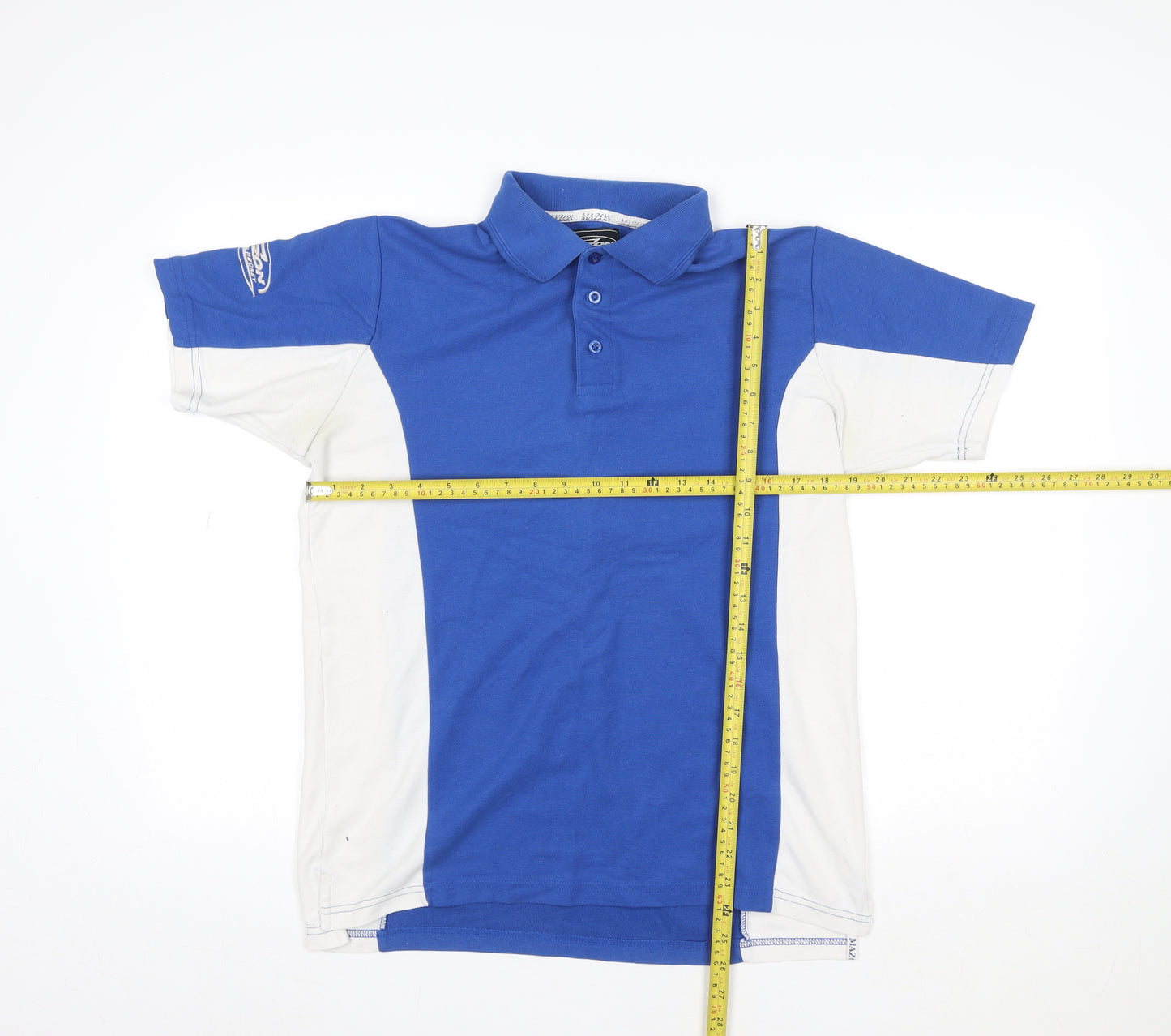 Mazon Hockey Men's Blue White Polo Shirt Size M Sports Top