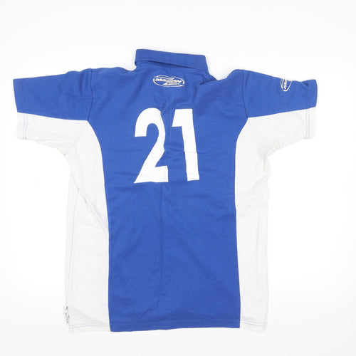 Mazon Hockey Men's Blue White Polo Shirt Size M Sports Top