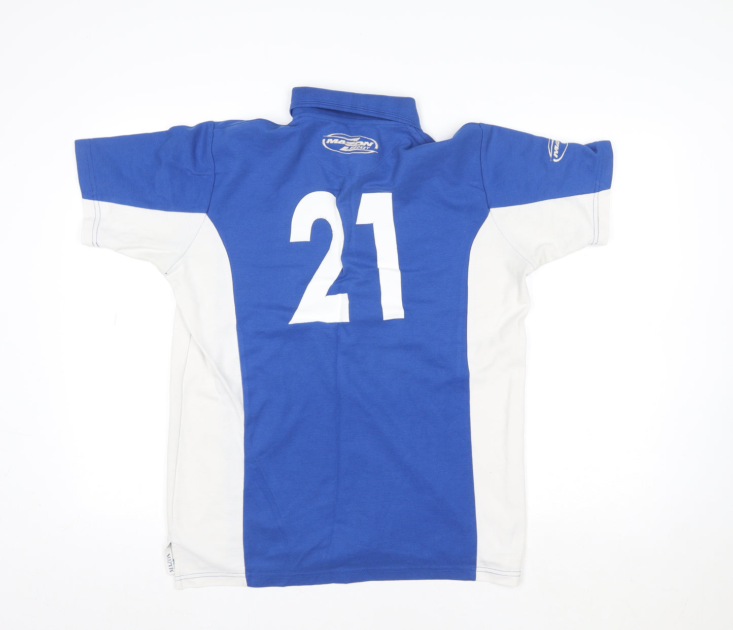 Mazon Hockey Men's Blue White Polo Shirt Size M Sports Top
