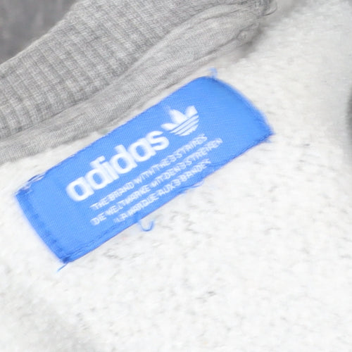 adidas Mens Grey Crew Neck Pullover Sweatshirt Size M Regular Fit