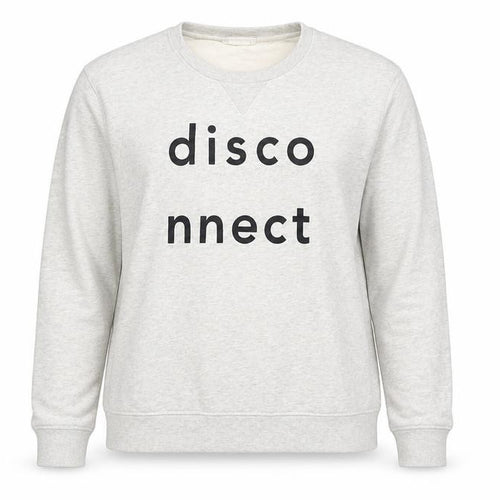 Wood Wood Women's Grey Cotton 'Disconnect' Pullover Sweatshirt Medium