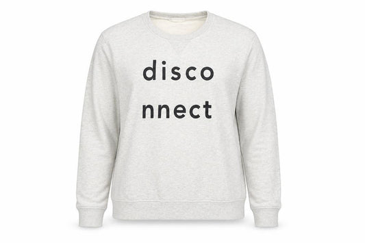 Wood Wood Women's Grey Cotton 'Disconnect' Pullover Sweatshirt Medium