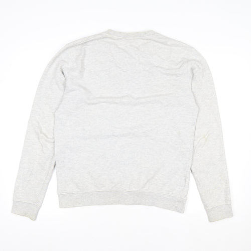 Wood Wood Women's Grey Cotton 'Disconnect' Pullover Sweatshirt Medium