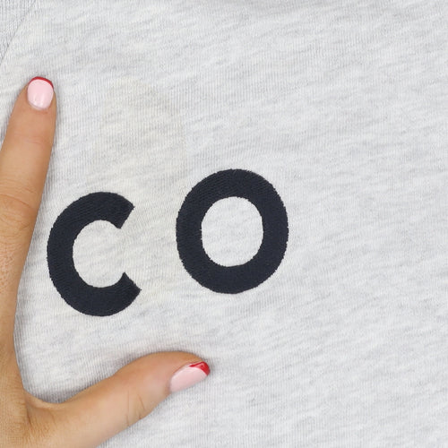 Wood Wood Women's Grey Cotton 'Disconnect' Pullover Sweatshirt Medium