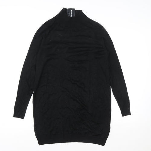 Collusion Women's Black High Neck Long Sleeve Jumper Dress Size 8