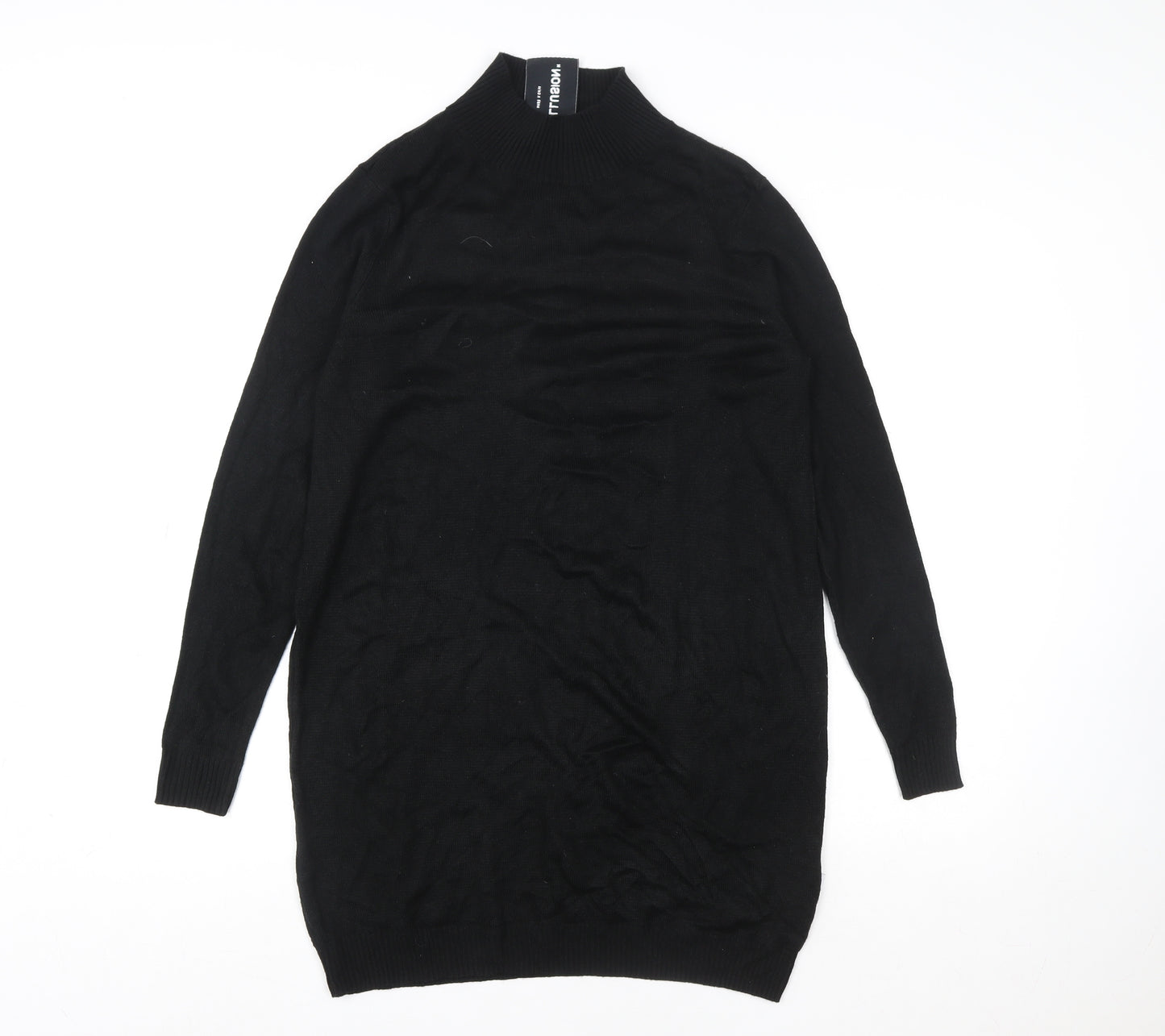 Collusion Women's Black High Neck Long Sleeve Jumper Dress Size 8