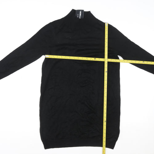 Collusion Women's Black High Neck Long Sleeve Jumper Dress Size 8