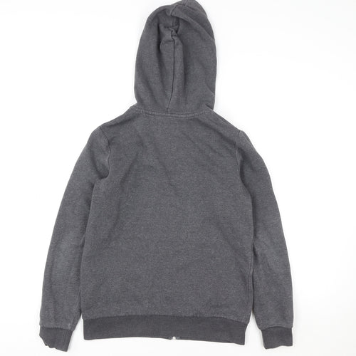Jack & Jones Men’s Grey Hooded Full Zip Fleece Jacket Size M