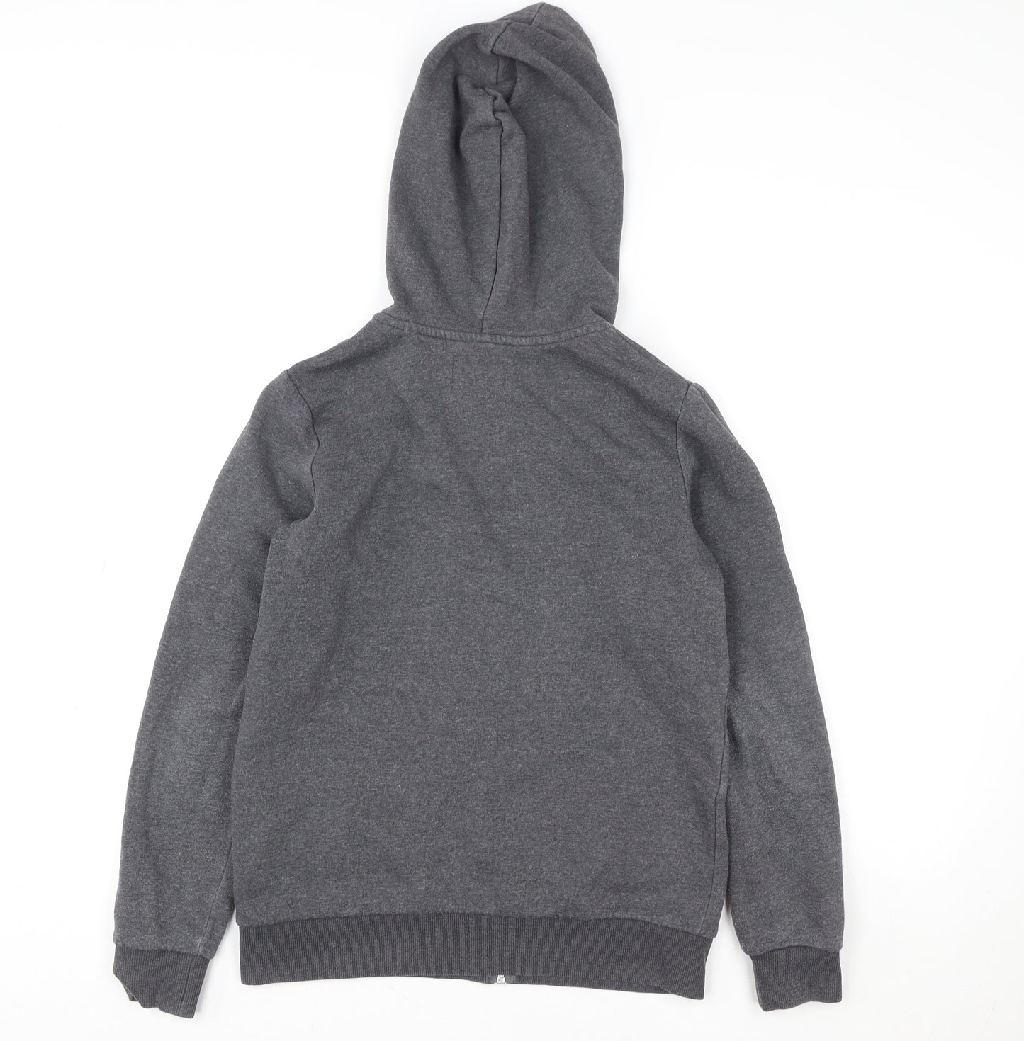 Jack & Jones Men’s Grey Hooded Full Zip Fleece Jacket Size M