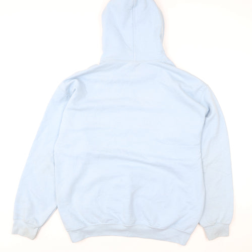 Gildan Womens Light Blue Pullover Hoodie L Heavy Blend Basketball Graphic