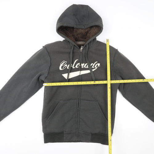 Cedarwood State Men’s Black Hooded Lined Jacket Size S Casual Zip-Up