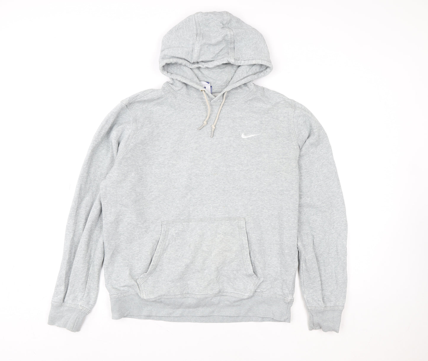 Nike Women’s Grey Hoodie L Pullover Cotton Blend Sportswear