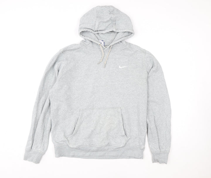 Nike Women’s Grey Hoodie L Pullover Cotton Blend Sportswear