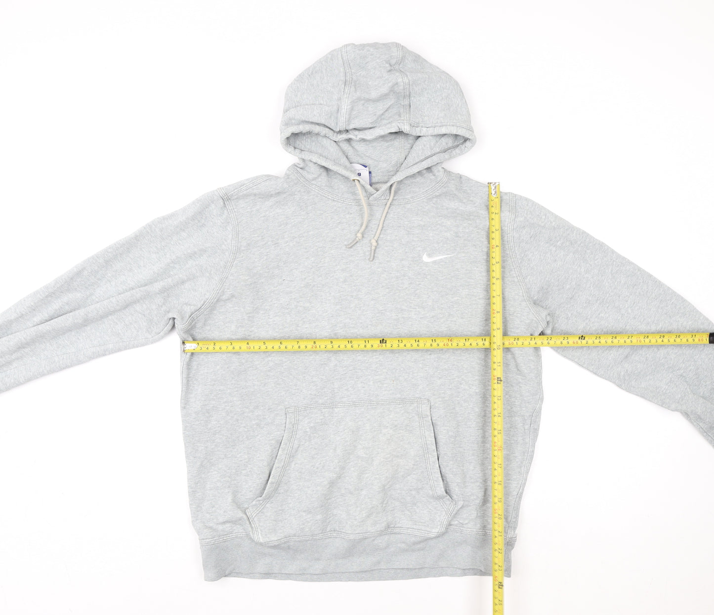 Nike Women’s Grey Hoodie L Pullover Cotton Blend Sportswear