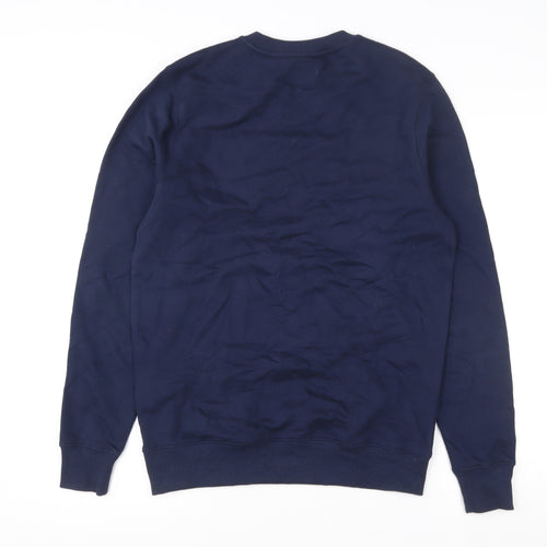 Vans Men's Blue XS Crew Neck Logo Pullover Sweatshirt