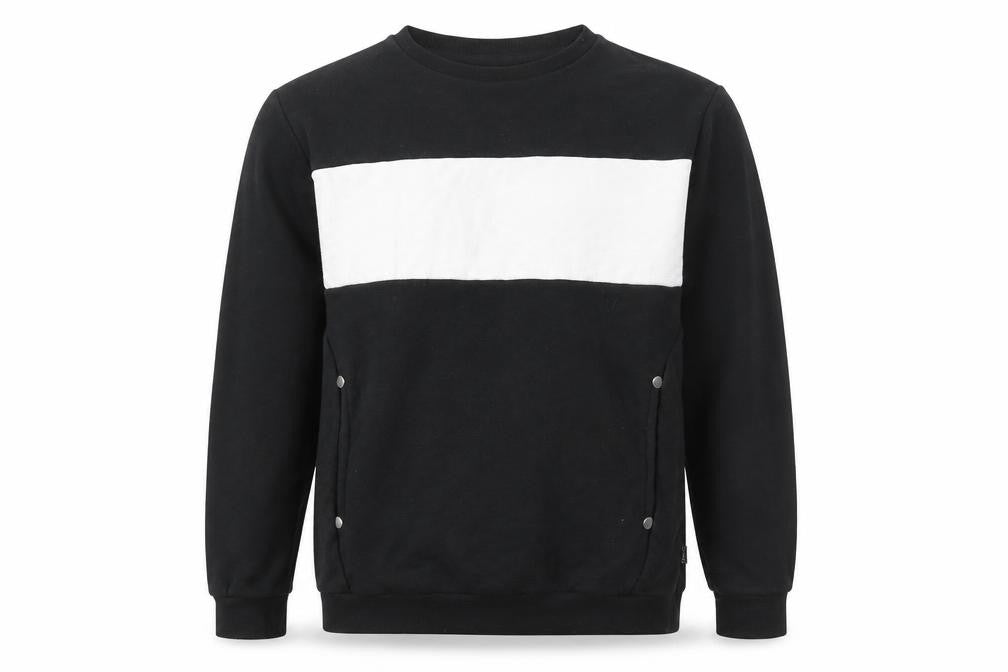 boohooMAN Men Black Crew Neck Pullover Sweatshirt M